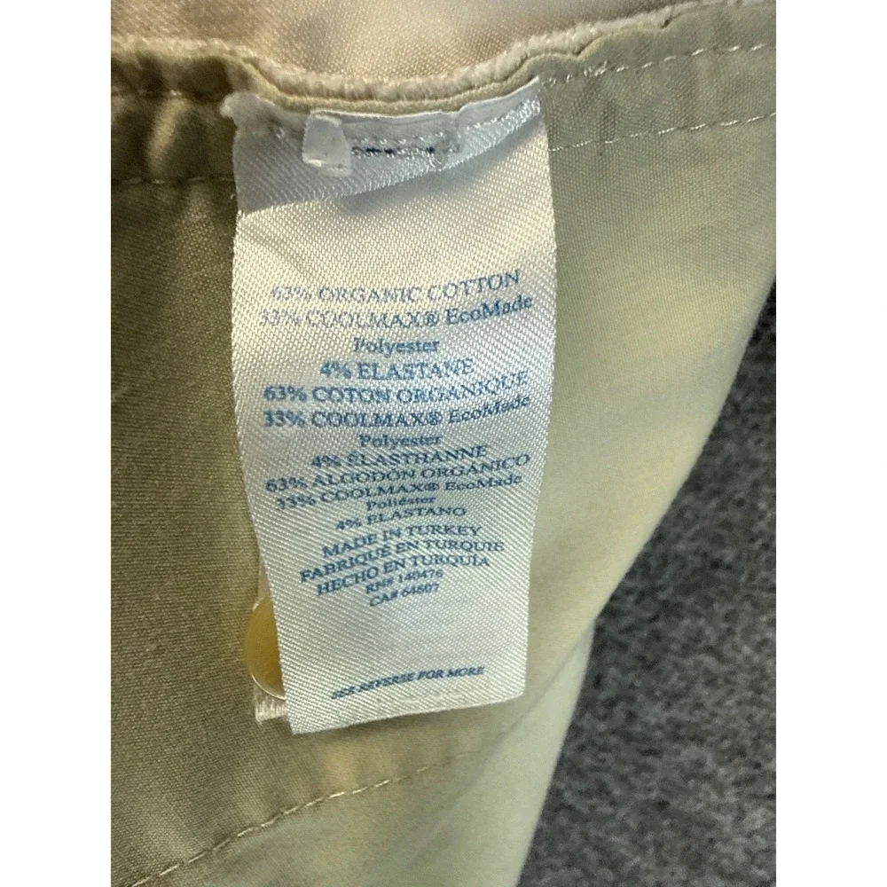 Faherty Movement Chino Shorts Mens 38 Sand CoolMax Organic Cotton Stretch Travel
